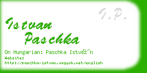 istvan paschka business card